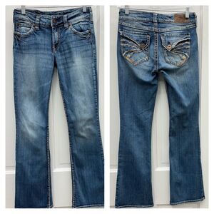Silver Suki Surplus thick stitch bootcut denim jeans women's 26 x 32